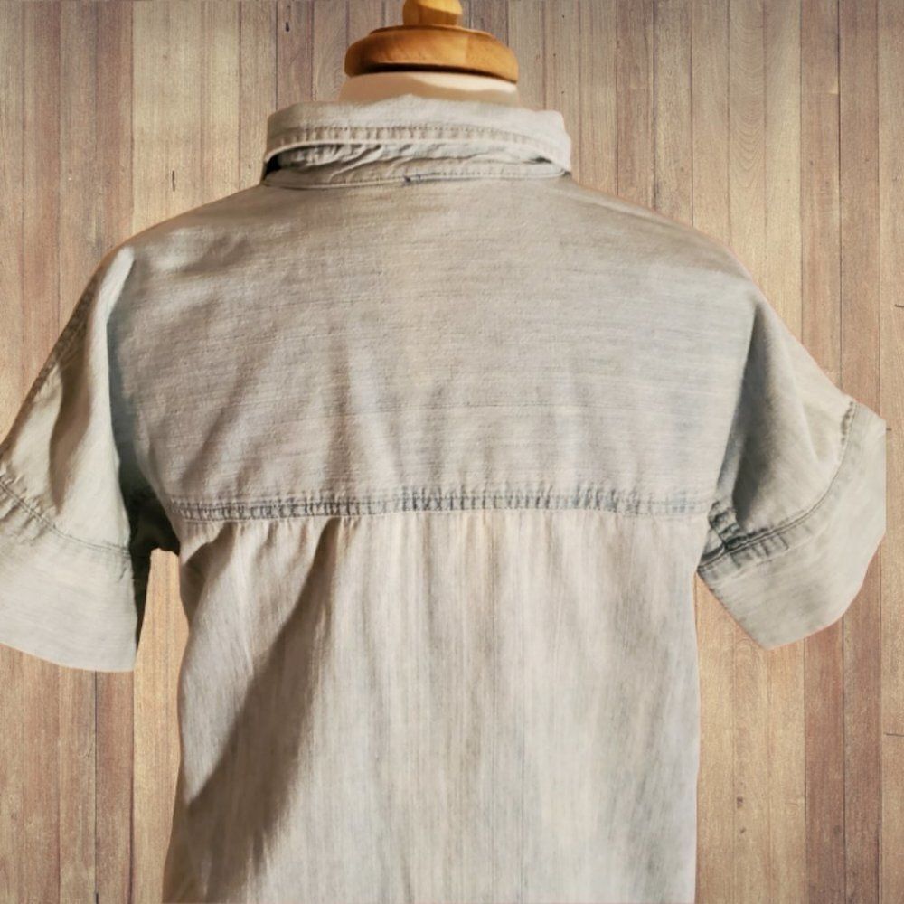 Chaps Ralph Lauren Tunic Denim Shirt Dress - Size M - Picture 5 of 7